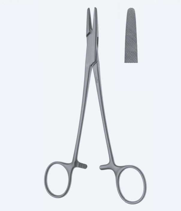 Голкотримачі Hegar, прямі, для ниток 1/0 - 4/0, посилена модель, з кремальєрою, довжина 210 мм. Бренд - Asanus Medizintechnik Gmb, Німеччина